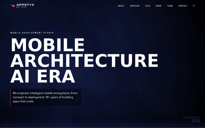 Screenshot of appstyx.com