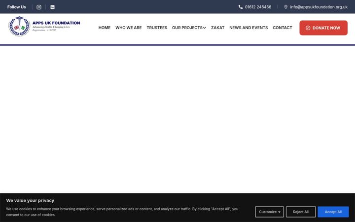 Screenshot stránky appsukfoundation.org.uk