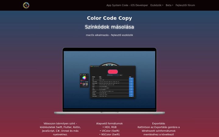Snímek obrazovky appsyscode.com