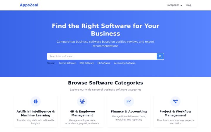 Screenshot of appszeal.com