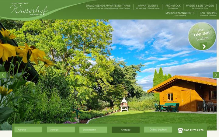 Screenshot of appt-wieserhof.de