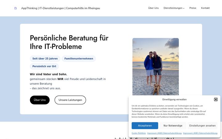 Snímek obrazovky appthinking.de