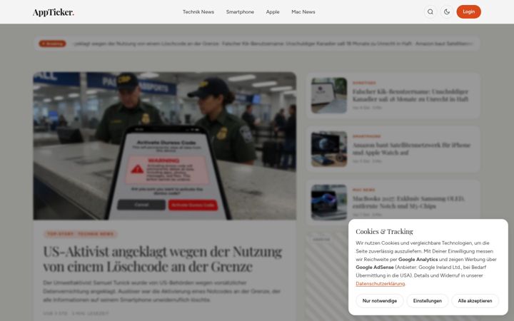 Screenshot of appticker-news.de