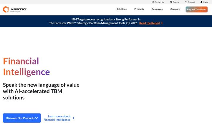Screenshot ta' apptio.com