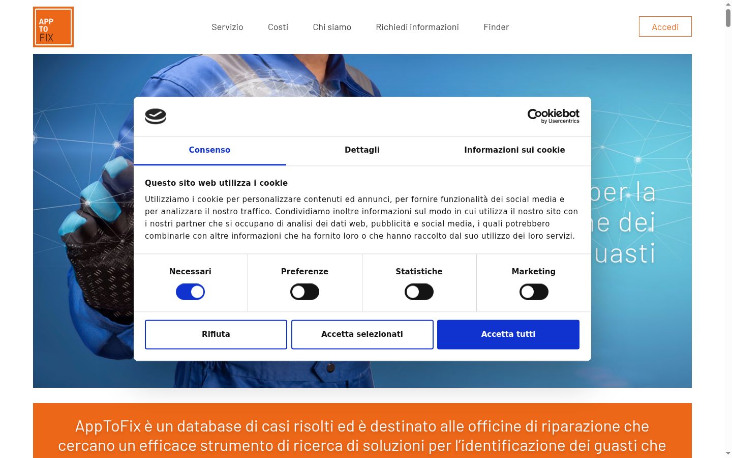 Snímka obrazovky banera súhlasu zobrazeného pred akoukoľvek interakciou