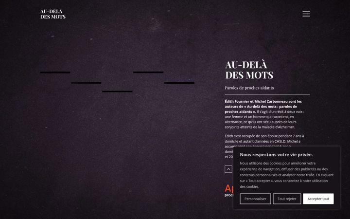 Screenshot of appui-audeladesmots.ca