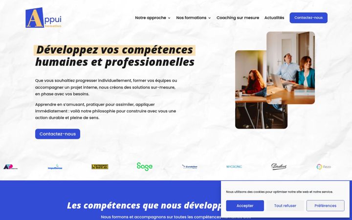 Snímek obrazovky appui-formation.com