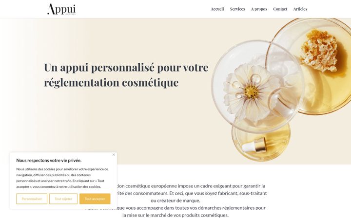 Screenshot of appuicosmetique.fr