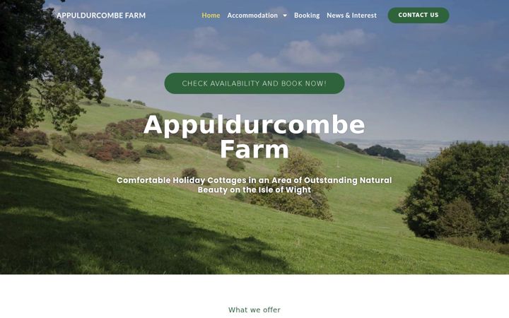 Screenshot of appuldurcombefarm.co.uk