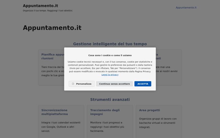 Screenshot of appuntamento.it
