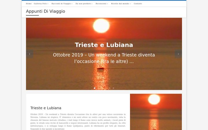 Screenshot ta' appuntidiviaggio.me