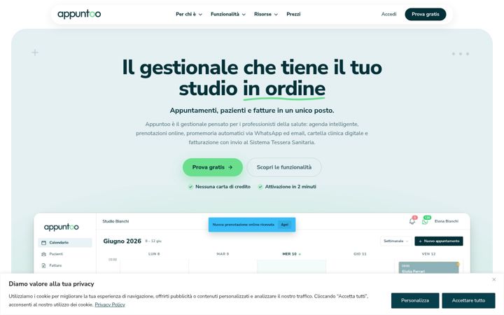 Screenshot of appuntoo.com