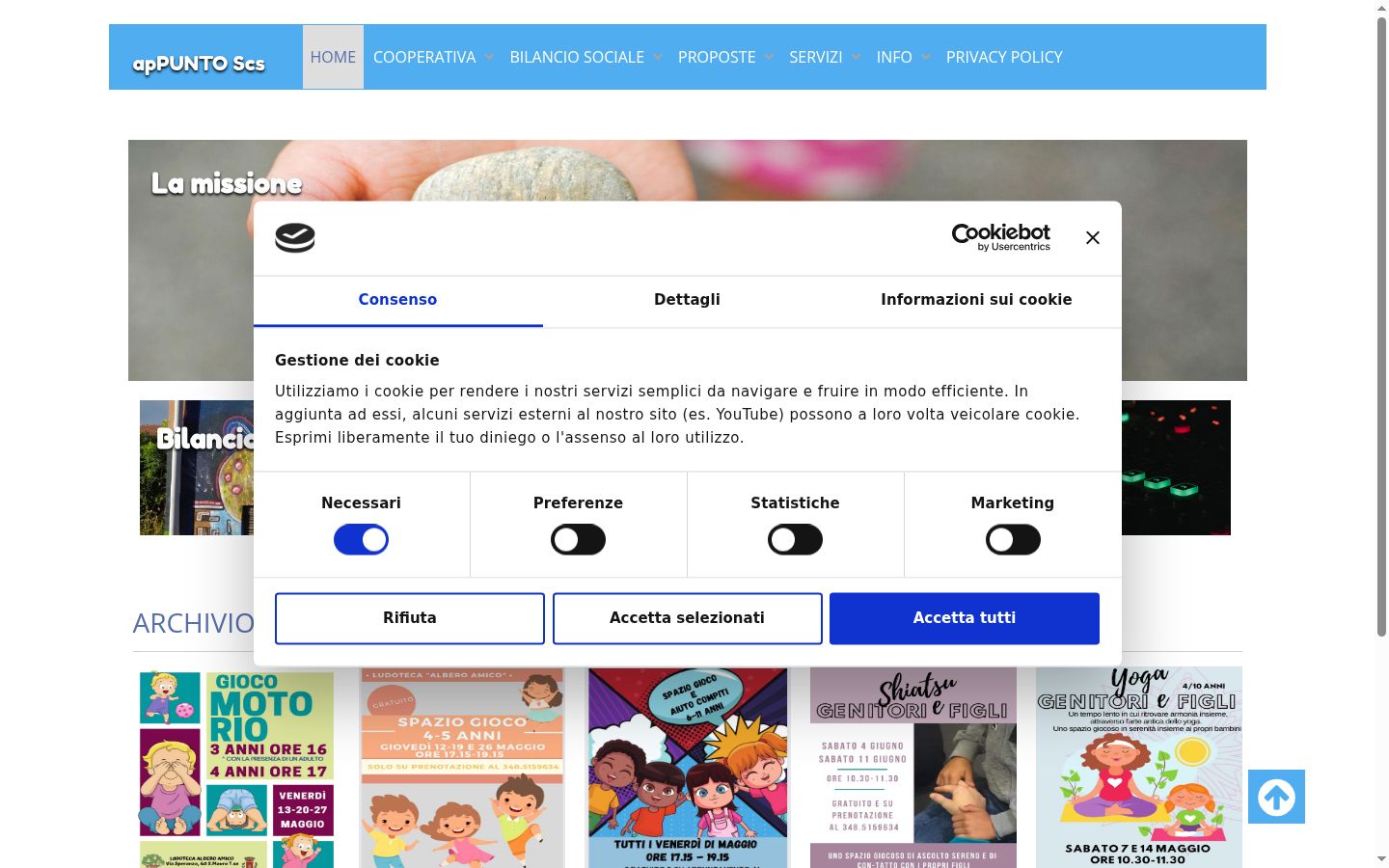 Screenshot tal-banner tal-kunsens muri qabel kwalunkwe interazzjoni