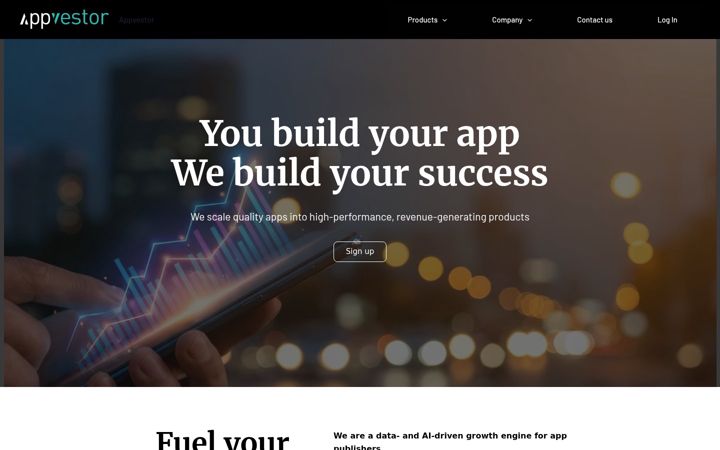 Ekrano kopija appvestor.com