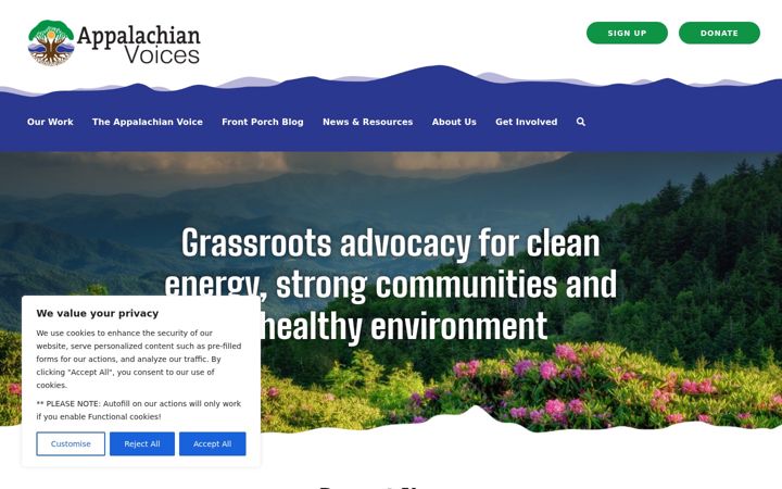 Screenshot of appvoices.org