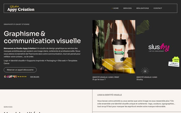 Kuvakaappaus sivustosta appycreation.fr