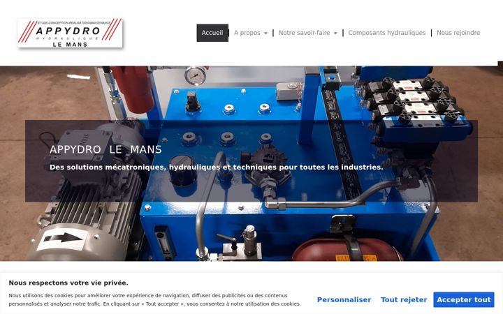 Screenshot of appydro-lemans.fr