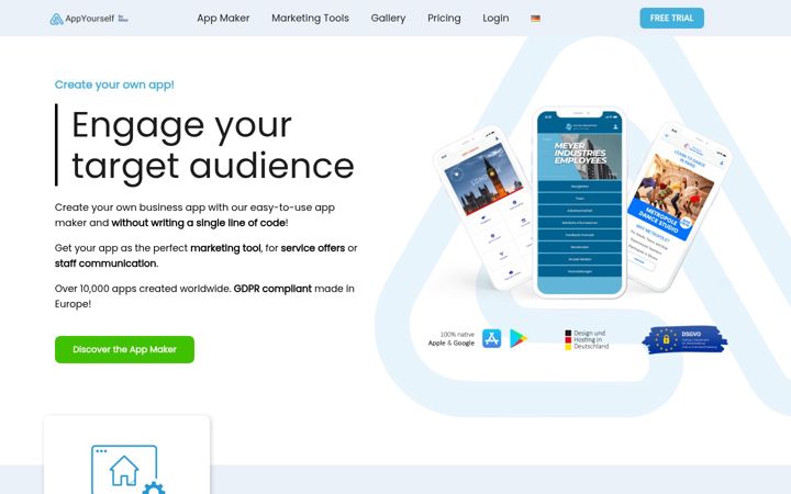 Screenshot of appyourself.net