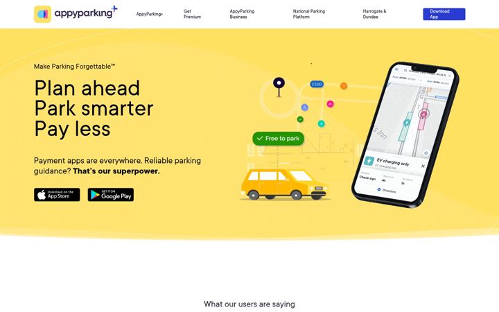 Ekrano kopija appyparking.com