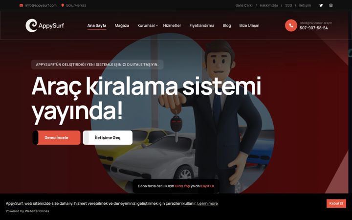 Screenshot of appysurf.com