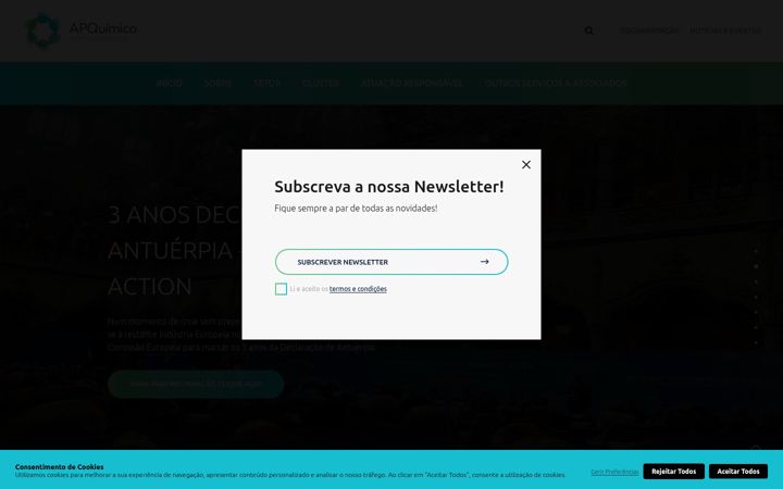 Screenshot of apquimica.pt