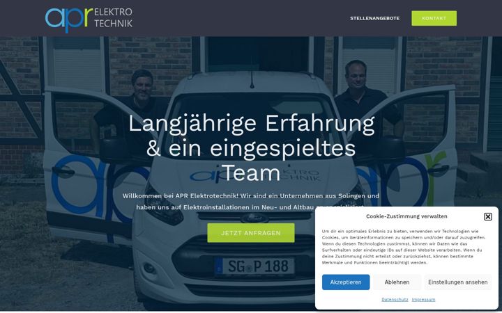 Screenshot of apr-elektrotechnik.com