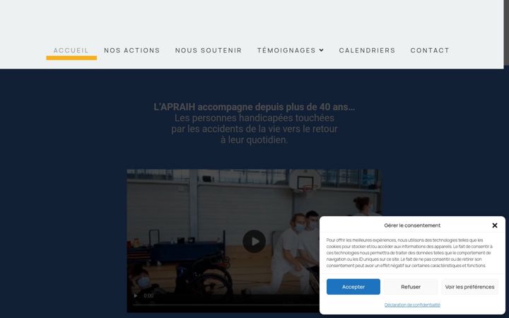 Screenshot of apraih.fr