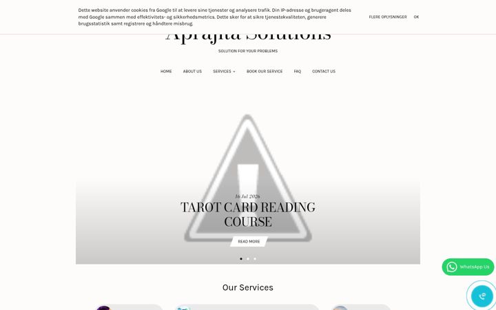 Screenshot of aprajitasolutions.in