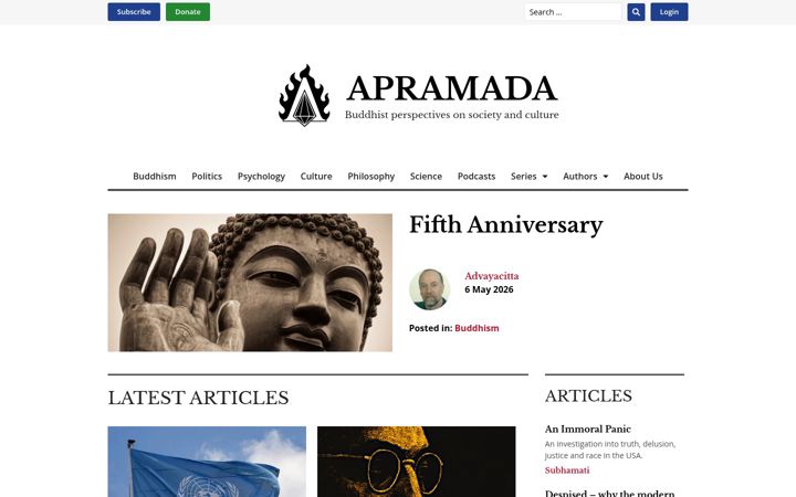 Screenshot ta' apramada.org