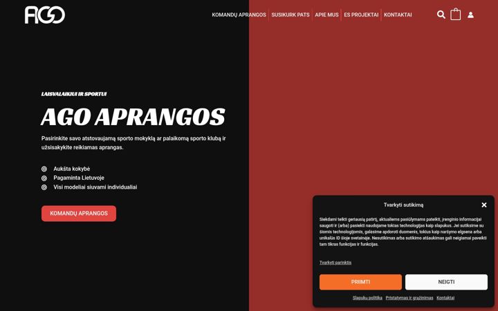 Screenshot von aprangos.lt