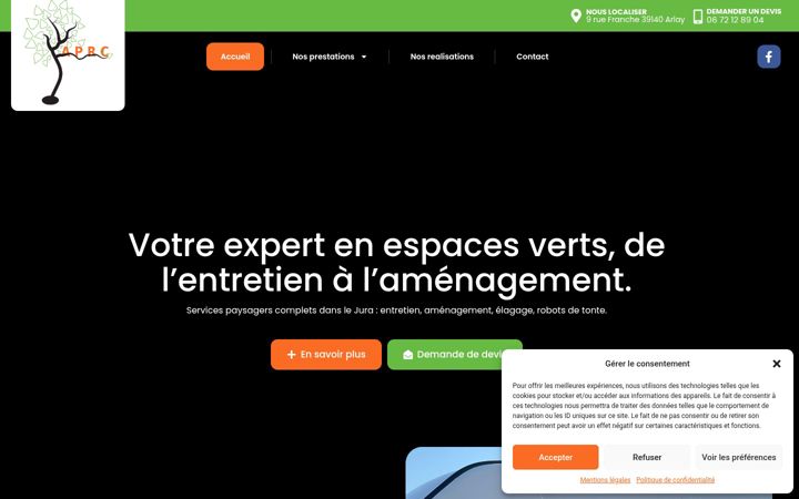 Screenshot of aprc-amenagement.fr