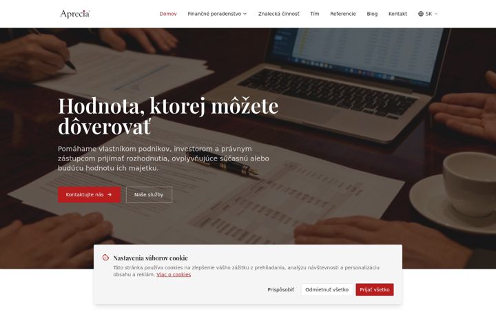 Screenshot of aprecia.sk