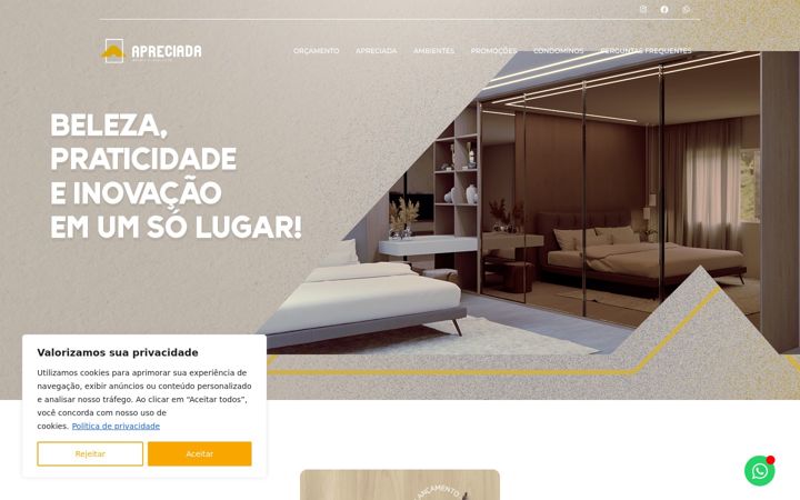 Snímek obrazovky apreciadamoveis.com.br