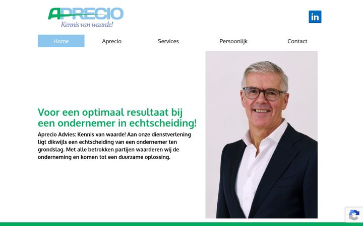 Screenshot of aprecio-advies.nl
