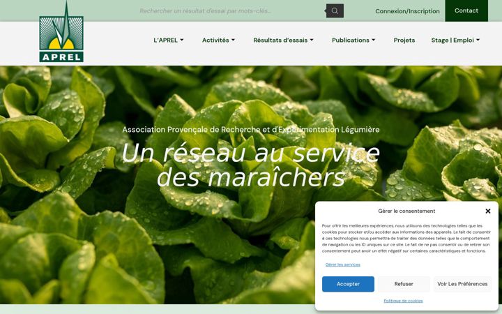 Screenshot of aprel.fr