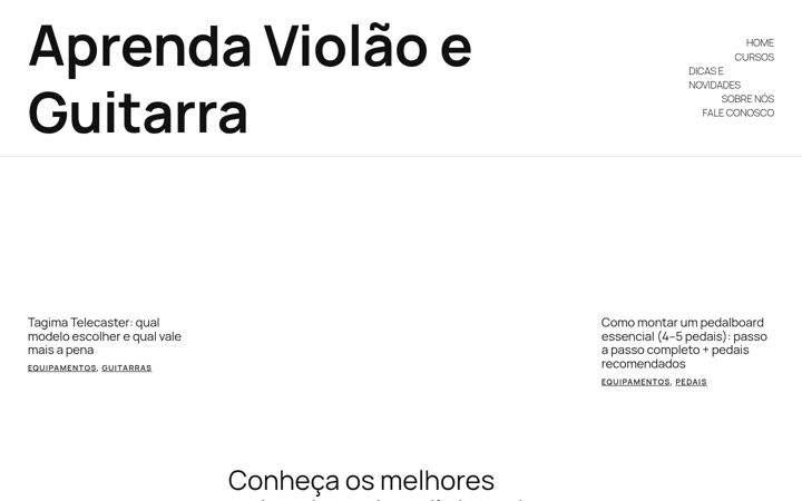 Screenshot of aprendaviolaoeguitarra.com.br