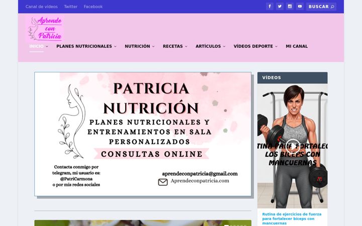 Screenshot of aprendeconpatricia.com