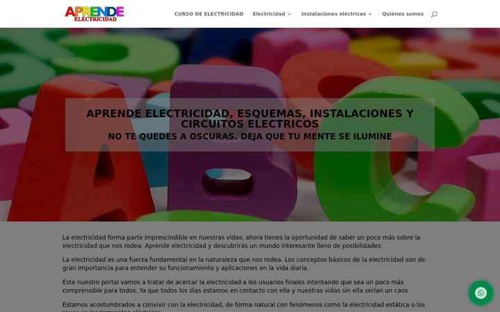 Screenshot von aprendeelectricidad.com