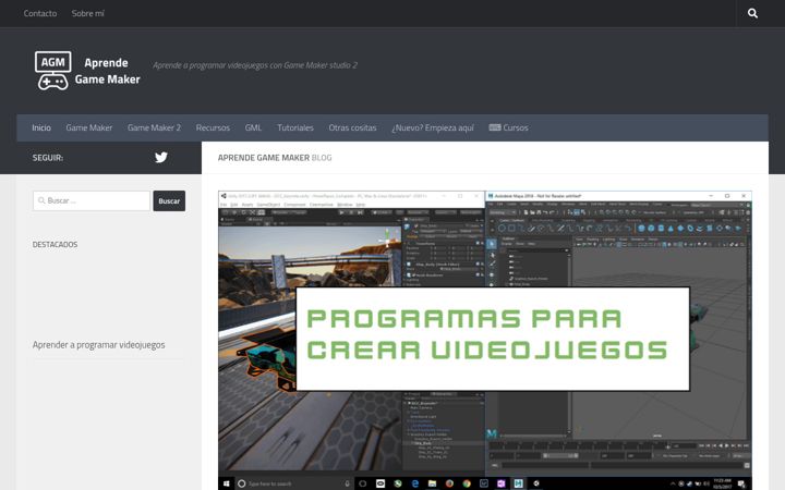 Screenshot von aprendegamemaker.com