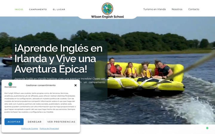 Screenshot von aprendeinglesirlanda.com