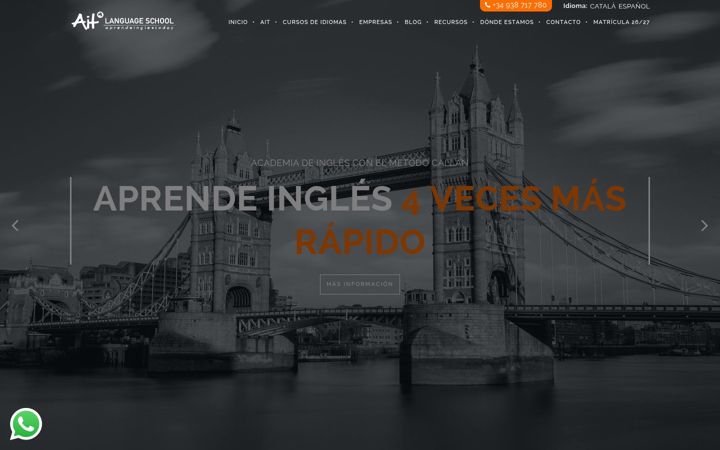 Screenshot of aprendeinglestoday.com