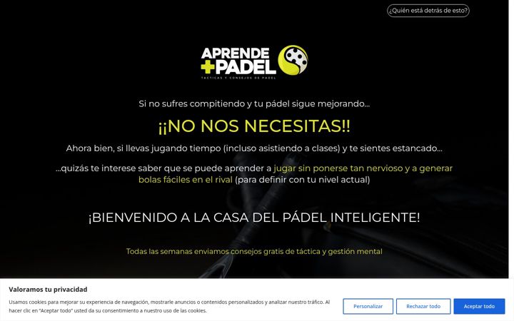 Screenshot von aprendemaspadel.com