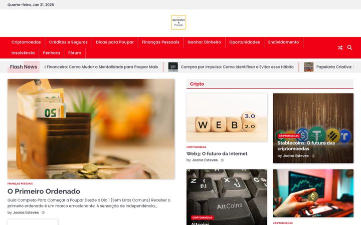 Screenshot of aprenderapoupar.com