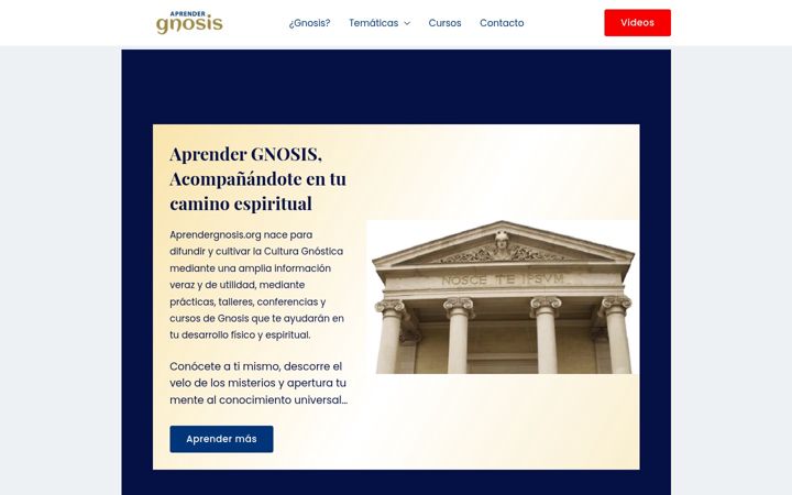 Ekraanipilt saidist aprendergnosis.org