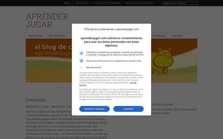 Screenshot of aprenderjugar.com