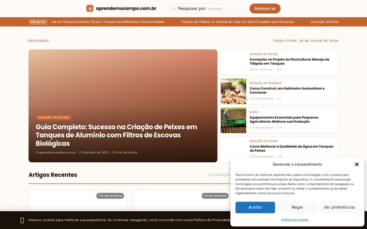 Ekraanipilt saidist aprendernocampo.com.br