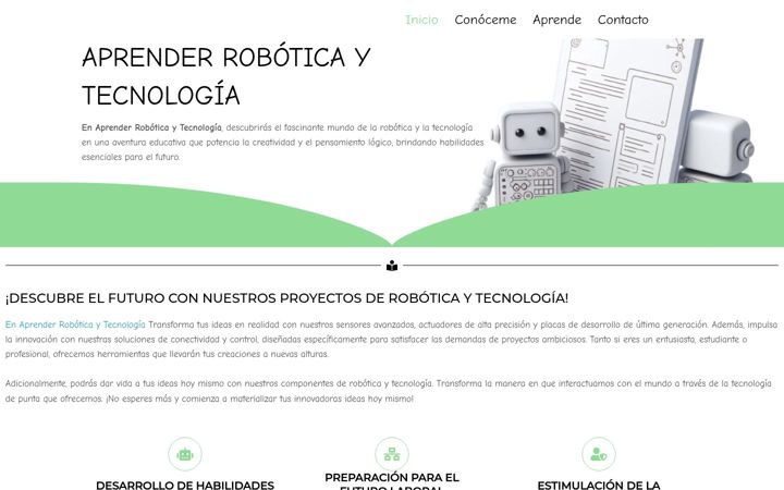 Screenshot of aprenderoboticaytecnologia.com