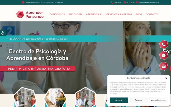 Ekraanipilt saidist aprenderpensando.es