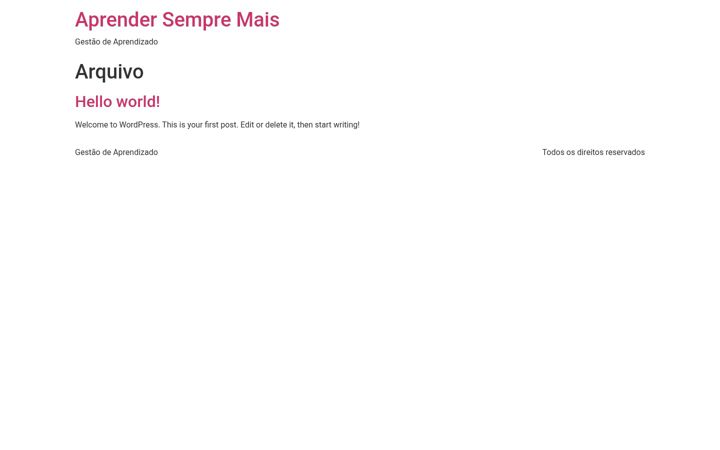 Ekraanipilt saidist aprendersempremais.com.br