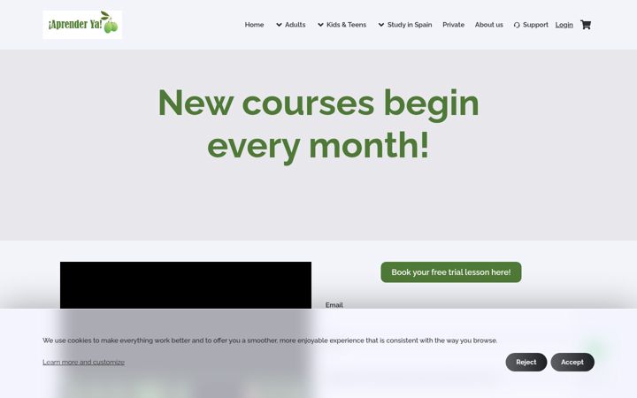 Screenshot of aprenderyaonline.com